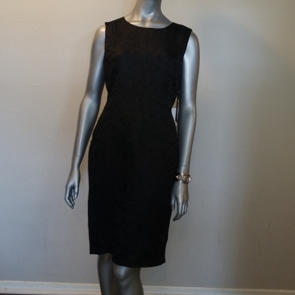 Calvin Klein floral jacquard pattern dress